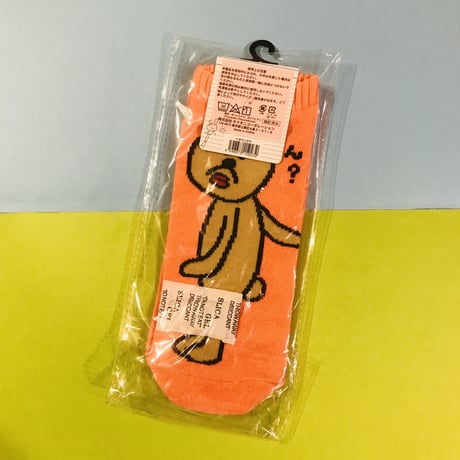 クマ  へたくそイラスト 靴下 BEAR ANKLE SOCKS