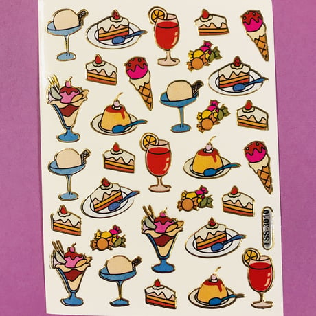 デザート ① キラキラ シール DESSERT STICKER
