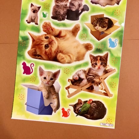 猫 ネコ シール 大 CAT STICKER  ③