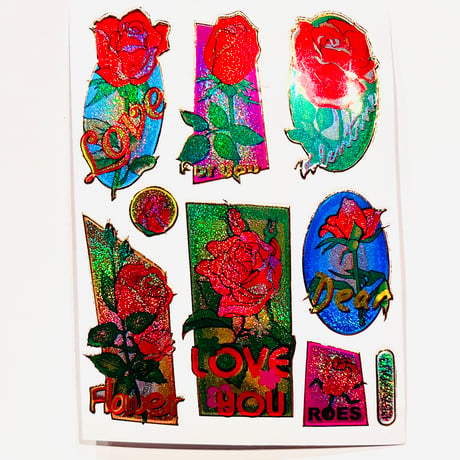 薔薇 ローズ ⑦ キラキラ シール  ROSE STICKER