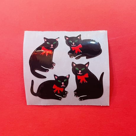 黒猫 シール BLACK CAT STICKER
