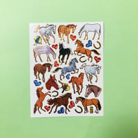 馬 ⑤ キラキラ シール  HORSE STICKER