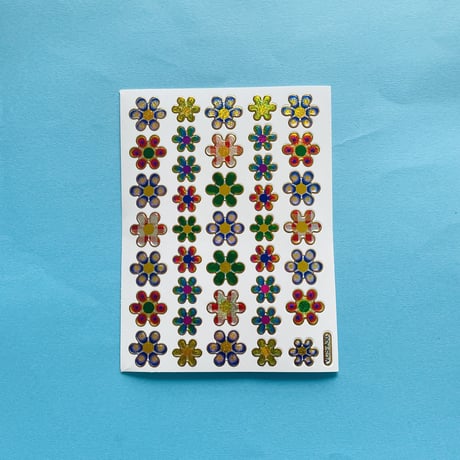 ミニフラワー ④ キラキラ シール MINI FLOWER STICKER