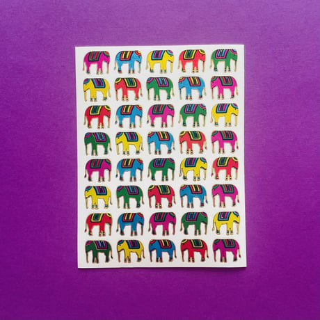 ゾウ 象 ⑤ キラキラ シール ELEPHANT STICKER