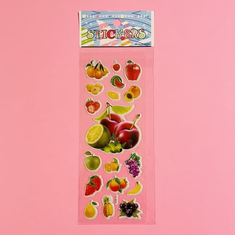 フルーツ⑥ ぷっくりシール FRUIT STICKER