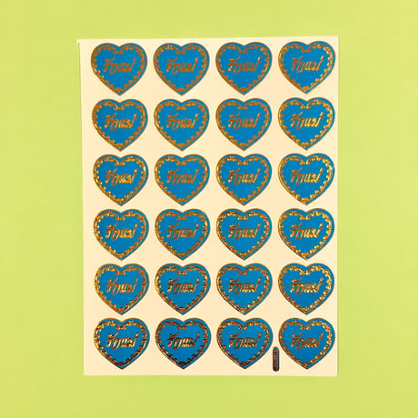 タイ語 ハート ブルー シール THAI HEART BLUE STICKER