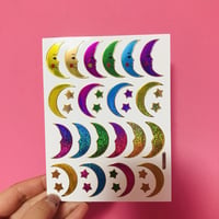 月 ② キラキラ シール MOON STICKER
