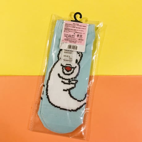 シロイルカ へたくそイラスト 靴下 BELUGA WHALE ANKLE SOCKS