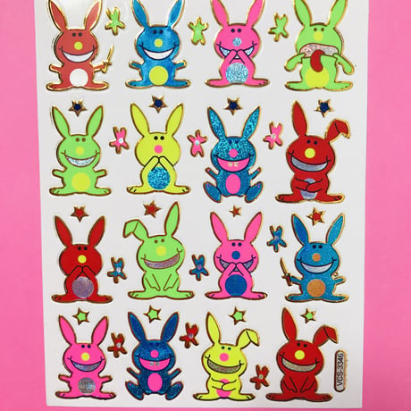 ウサギ 兎 キラキラ シール RABBIT STICKER
