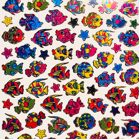 魚 (12) キラキラ シール FISH STICKER