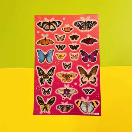 蝶々② シール 大 BUTTERFLY STICKER