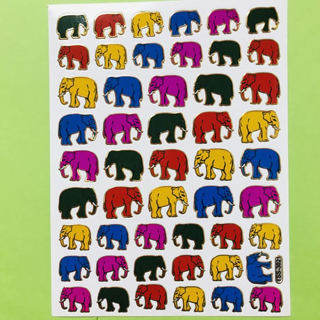 ゾウ 象 ② キラキラ シール ELEPHANT STICKER