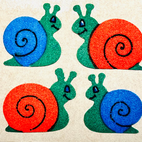 かたつむり シール ザラザラ SNAIL STICKER