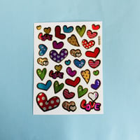 ハート 模様 ⑤ キラキラ シール HEART PATTERN STICKER