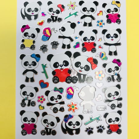 パンダ キラキラ シール ④ PANDA STICKER
