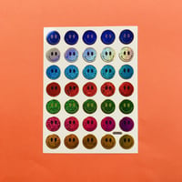 スマイル カラフル ② キラキラ シール COLORFUL SMILE STICKER