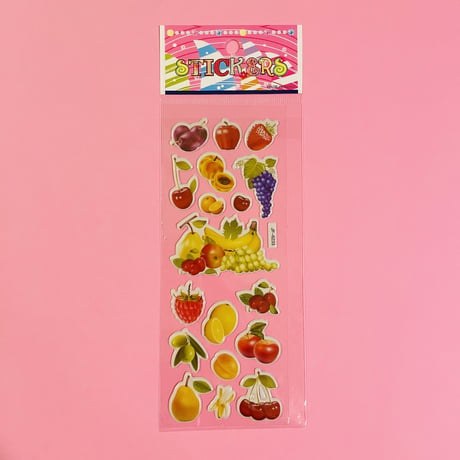 フルーツ① ぷっくりシール FRUIT STICKER