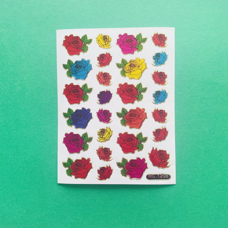 薔薇 カラフル ② COLORFUL ROSE STICKER