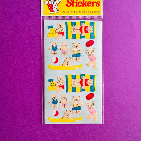 クマ ビーチ シール パッケージ入り BEAR BEACH STICKER