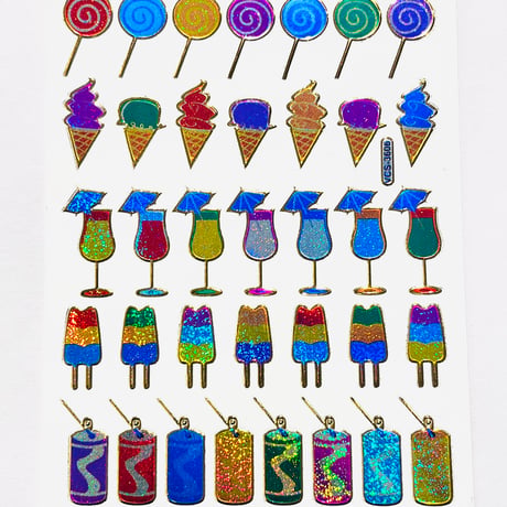 アイス＆ジュース キラキラ シール ICE CREAM & JUICE STICKER
