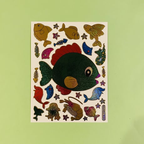 魚 ⑦ キラキラ シール FISH STICKER