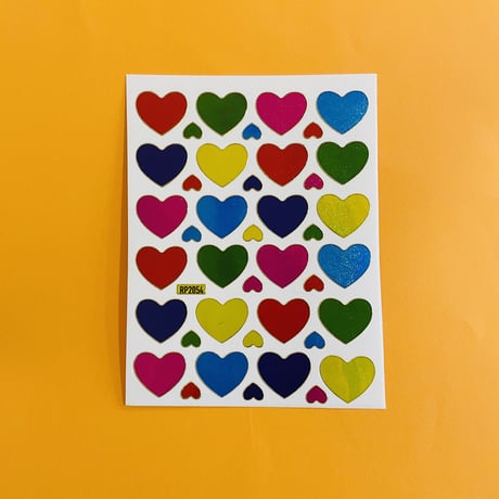 ハート カラフル ⑥ キラキラ シール COLORFUL HEART STICKER