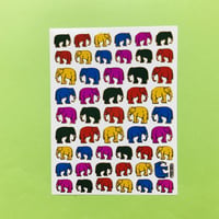 ゾウ 象 ② キラキラ シール ELEPHANT STICKER
