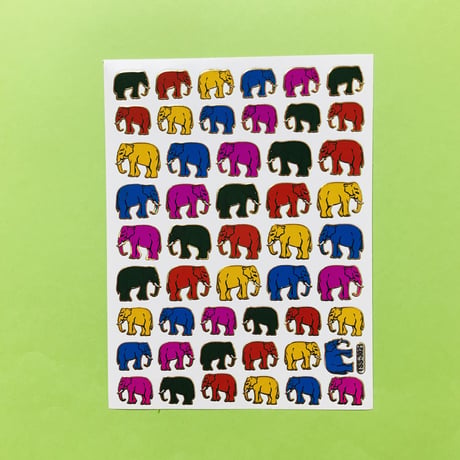 ゾウ 象 ② キラキラ シール ELEPHANT STICKER