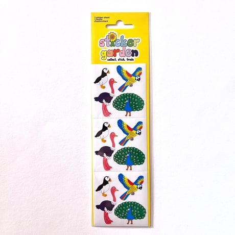 Sticker Garden★ トリ 鳥 BIRD フラミンゴ クジャク
