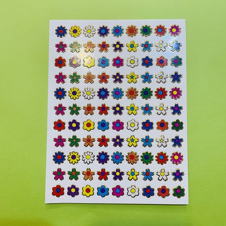 ミニフラワー ② キラキラ シール MINI FLOWER STICKER