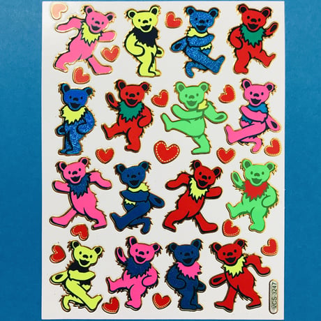 クマ カラフル  熊 キラキラ シール  COLORFUL BEAR STICKER
