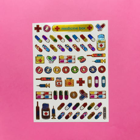 薬 キラキラ シール MEDICINE STICKER