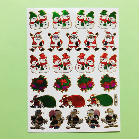 クリスマス ⑥ キラキラ シール CHRISTMAS STICKER