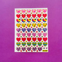 ハート 模様 (10) キラキラ シール HEART STICKER