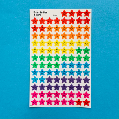 星 スマイル シール STAR SMILE STICKER