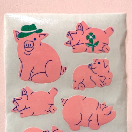 ブタ シール 大きいサイズ STICKER