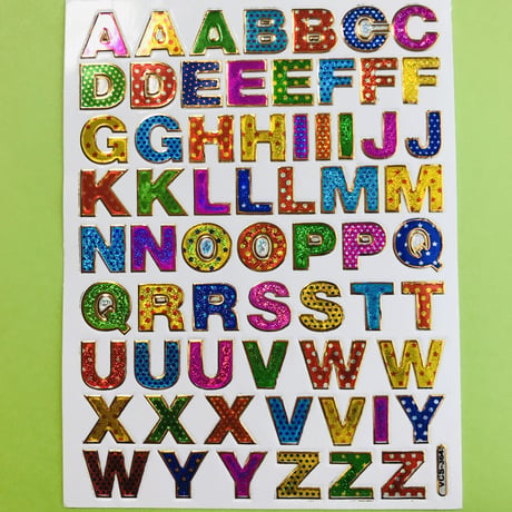 アルファベット キラキラ シール ALPHABET STICKER