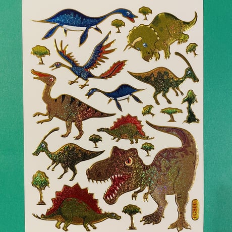 恐竜 ⑨ キラキラ シール  DINOSAUR STICKER