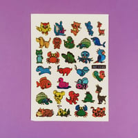 カラフル 動物 ④ キラキラ シール COLORFUL ANIMAL STICKER