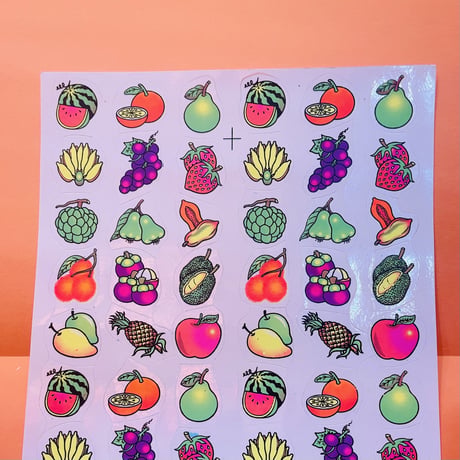 フルーツ ネオン シール NEON FRUIT STICKER