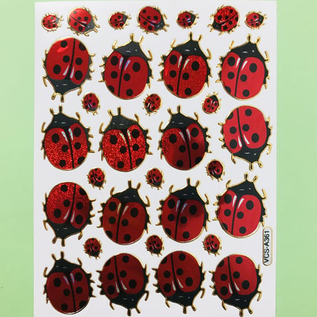 てんとう虫 キラキラ シール LADYBUG STICKER
