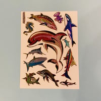 イルカ ⑥ キラキラ シール  DOLPHIN  STICKER
