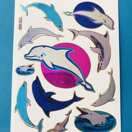 イルカ キラキラ シール ② DOLPHIN  STICKER