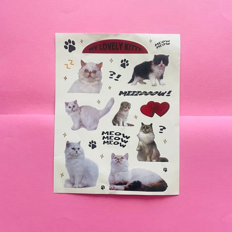猫 シール CAT STICKER