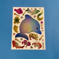 海の生き物 ⑤ キラキラ シール SEA ANIMAL STICKER