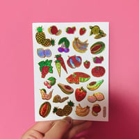 フルーツ ② キラキラ シール FRUIT STICKER