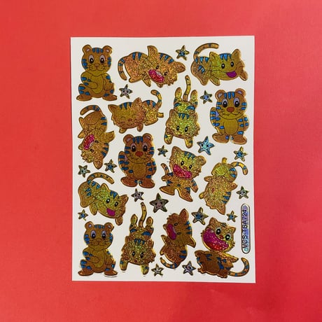 トラ キラキラ シール TIGER STICKER