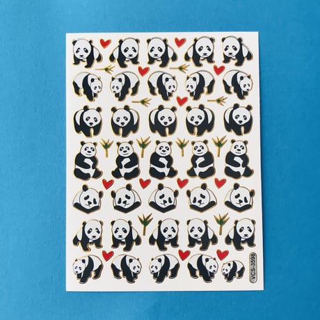 パンダ ③ キラキラ シール PANDA STICKER