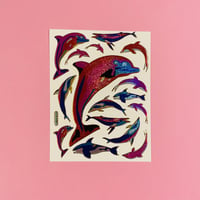 イルカ ⑤ キラキラ シール  DOLPHIN  STICKER