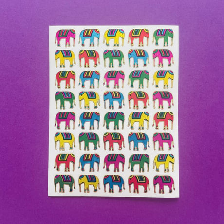 ゾウ 象 ⑤ キラキラ シール ELEPHANT STICKER